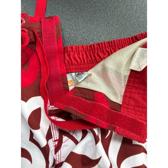 Quicksilver Men's Red Hawaiin Board Shorts L - Picture 5 of 12
